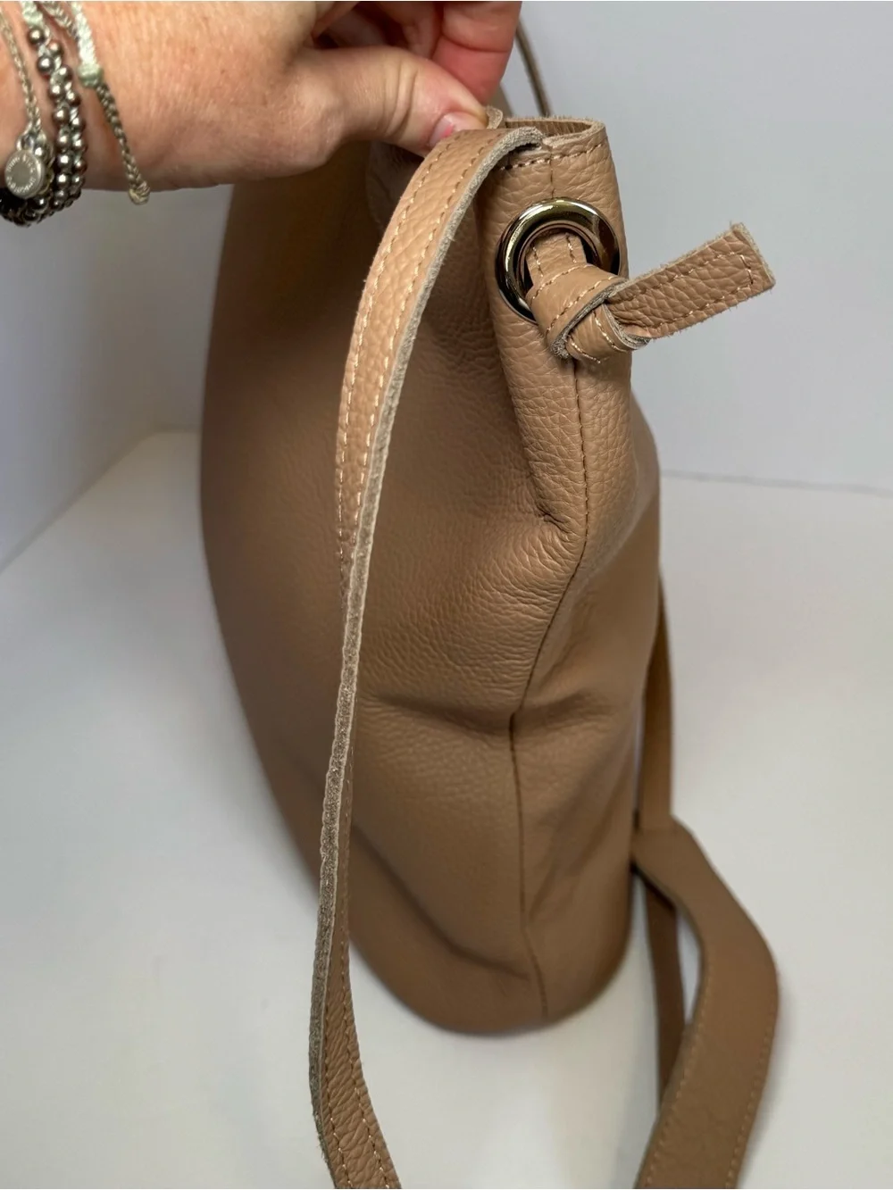 M.I.L.A Jackie Grain Leather Crossbody Bag